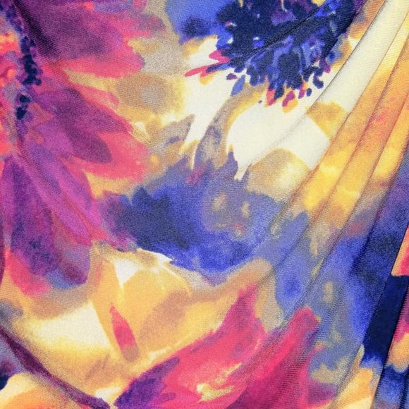 Ralph Lauren Floral Print Faux Wrap Dress Size 10 - Picture 7 of 7